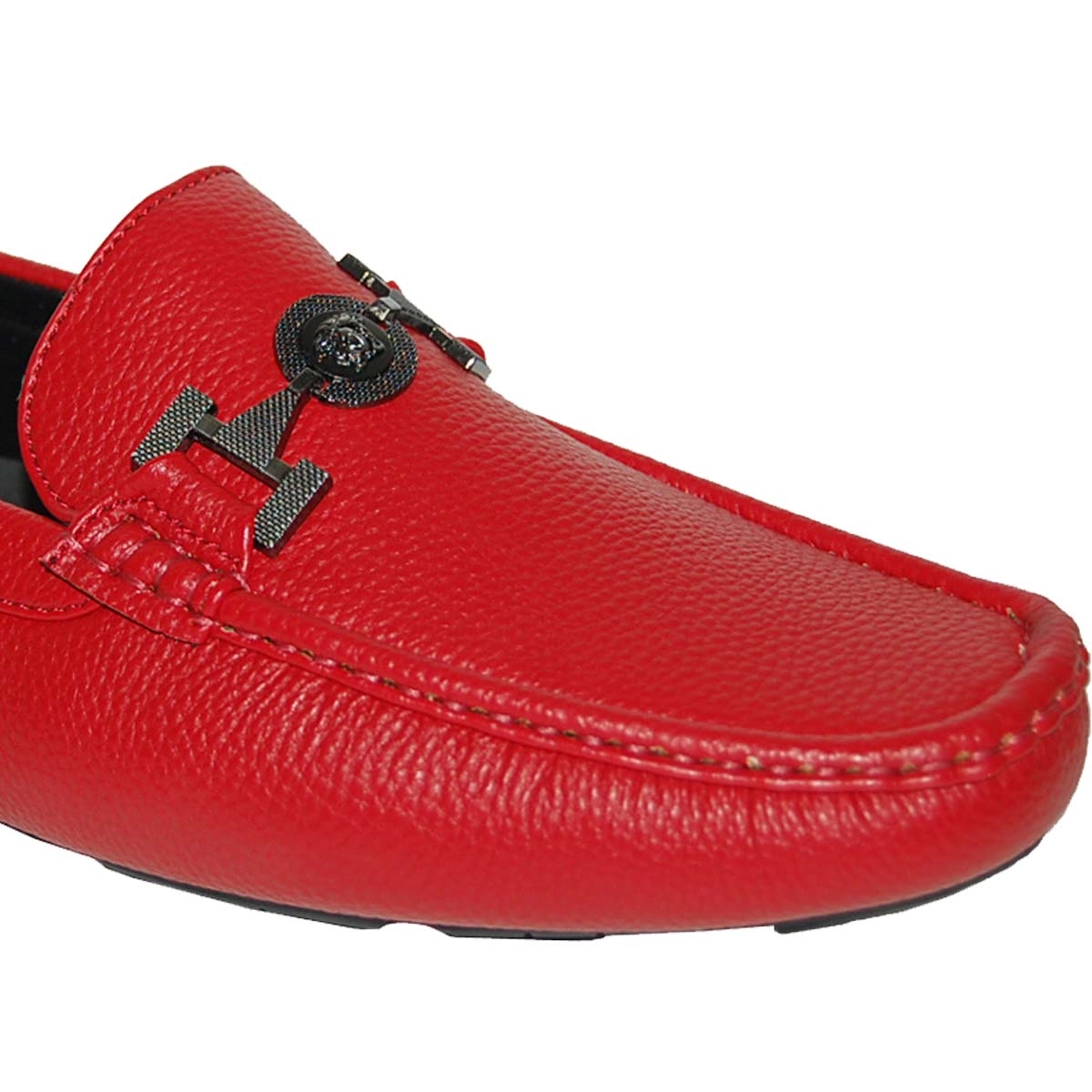 GIOVANNI RED SLIP-ON MENS CASUAL DRIVING SHOE