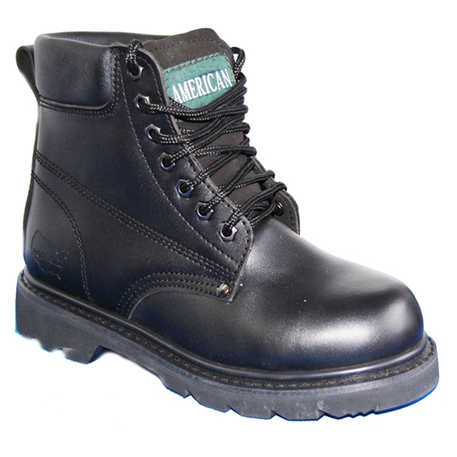 mens black leather work boots