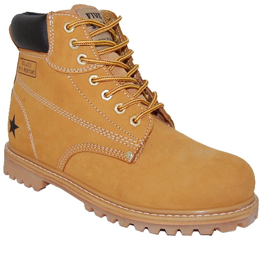 Leather Rugged Outdoor Boot in wheat